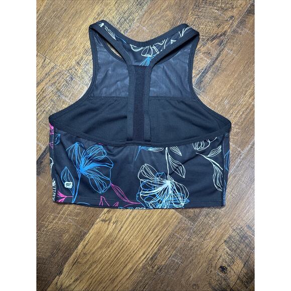 Fabletics Clara Sports Bra Black Floral Midi Womens Size Medium - Picture 6 of 6